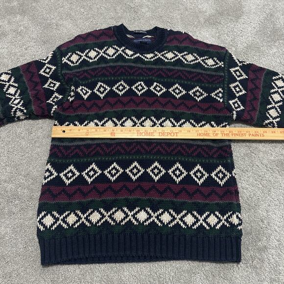 Abercrombie The Big Sweater Chunky Knit Crew Neck Mens Heavy Size Large - Picture 3 of 5